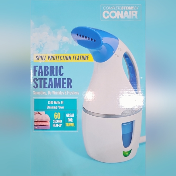 Conair Travel Fabric Steamer, Blue & White - Picture 1 of 6